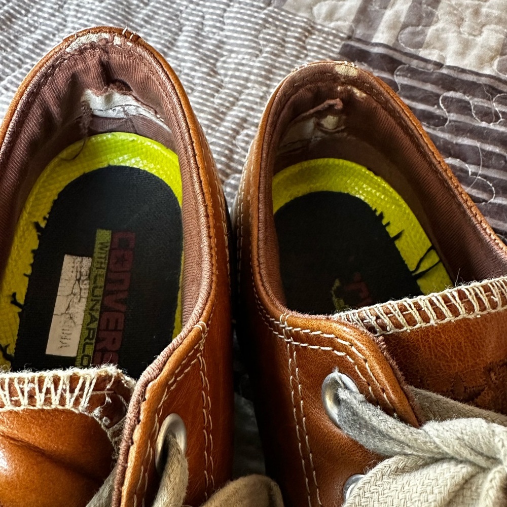 Converse Brown Cream Athletic Sneakers - Picture 6 of 8